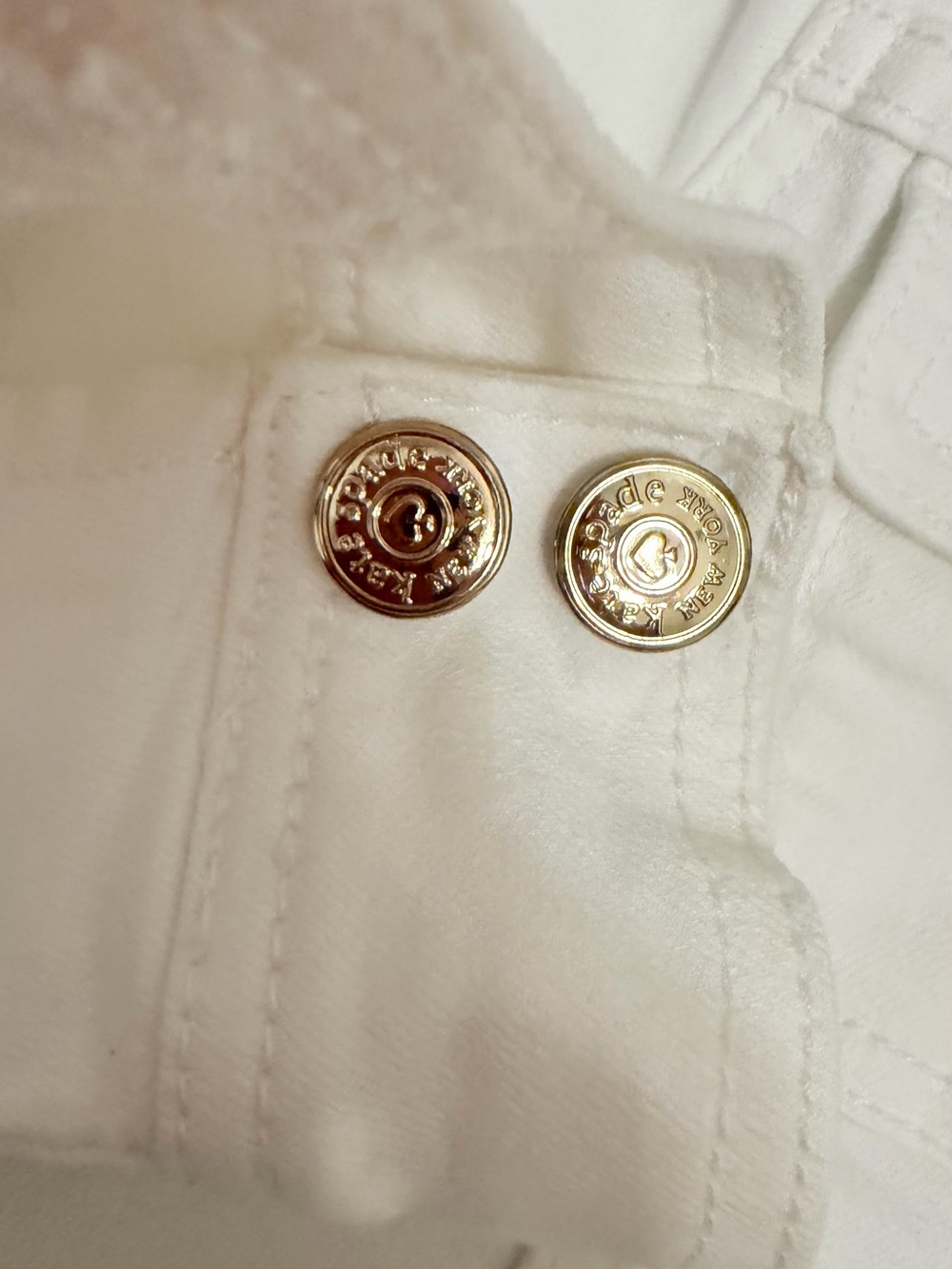 kate spade White Jacket with Gold Logo - Picture 5 of 5